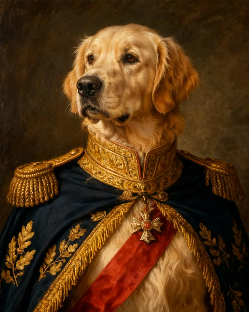The General pet portrait example