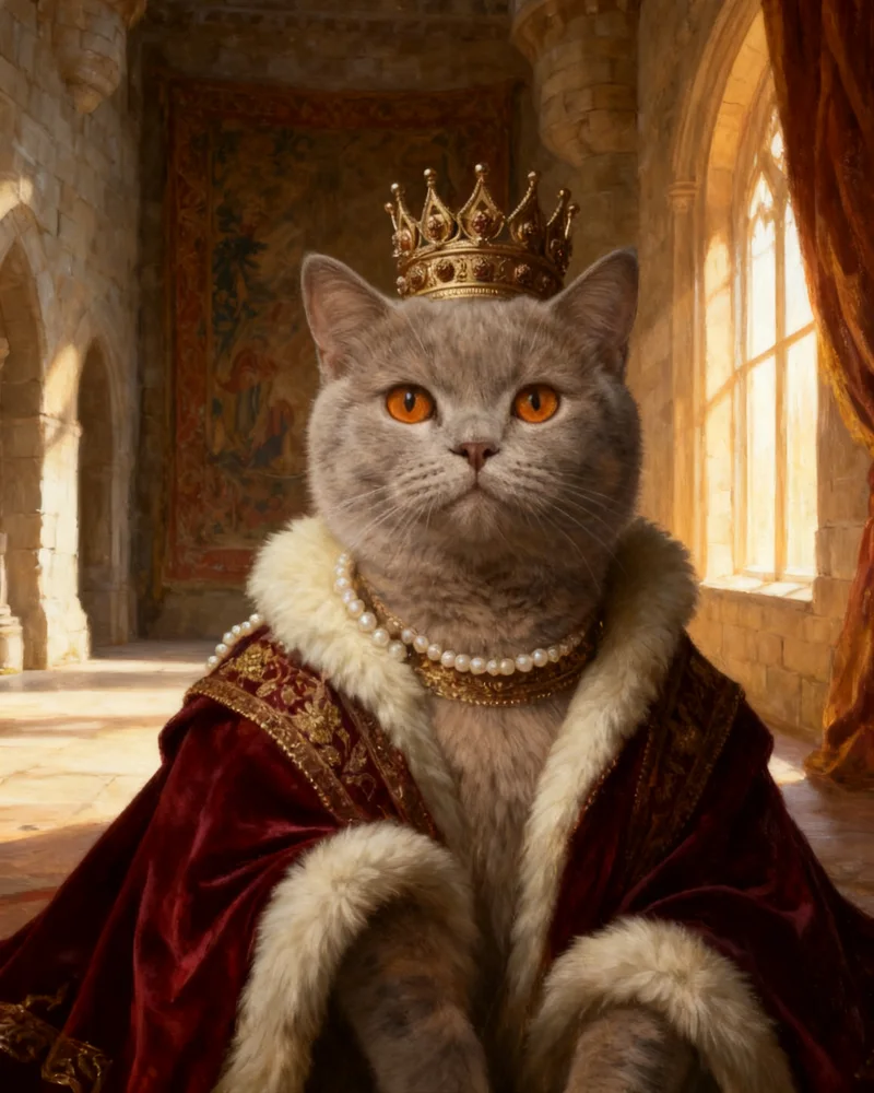 Medieval Lady pet portrait example