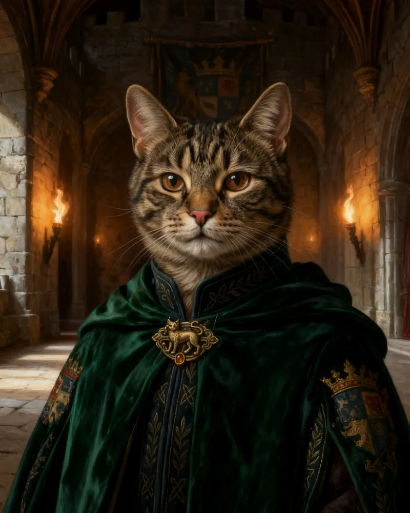 Medieval Lord pet portrait example