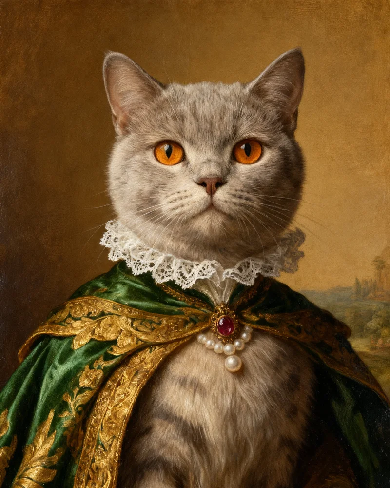 Renaissance Lady pet portrait example