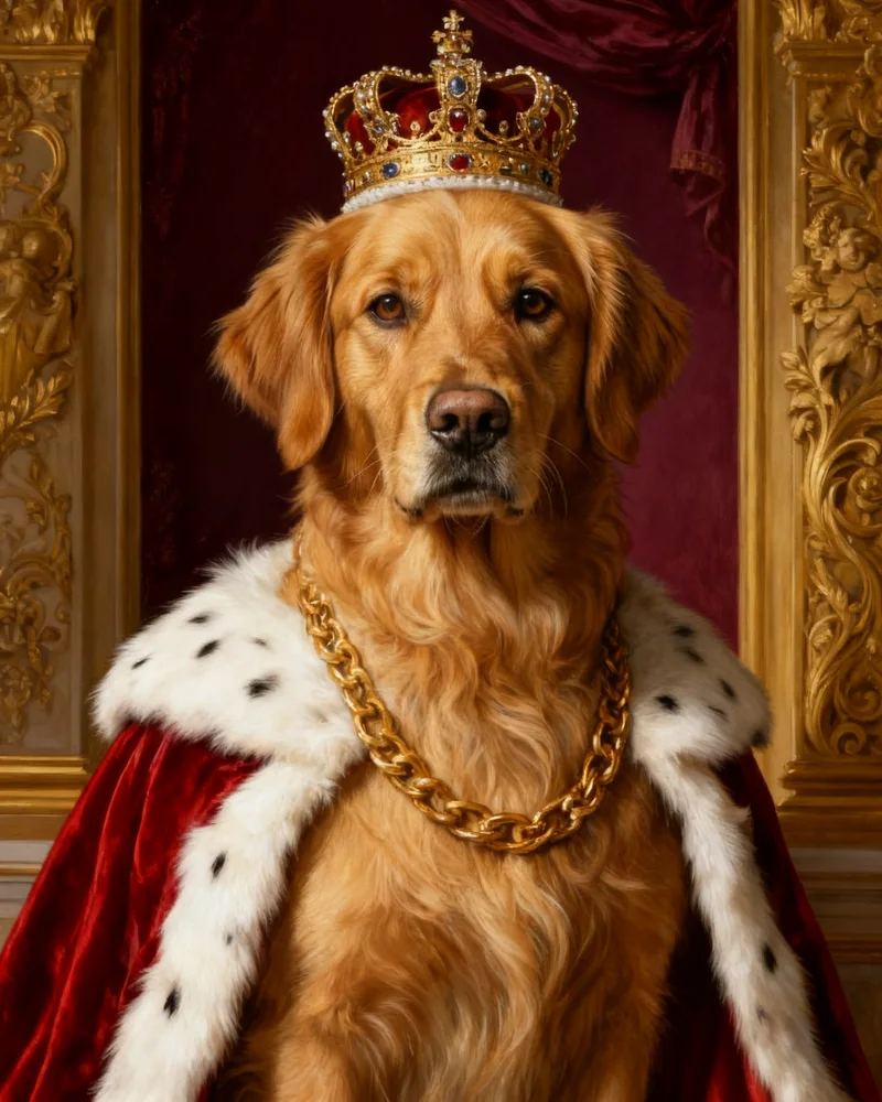 Royal King pet portrait example