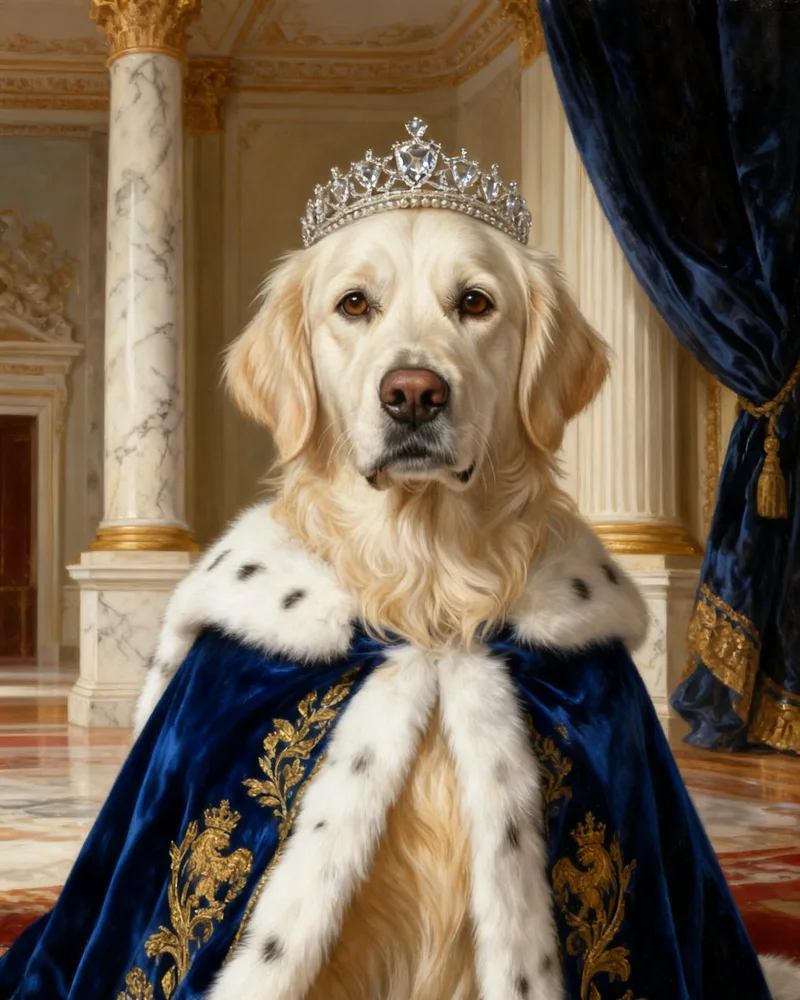 Royal Queen pet portrait example